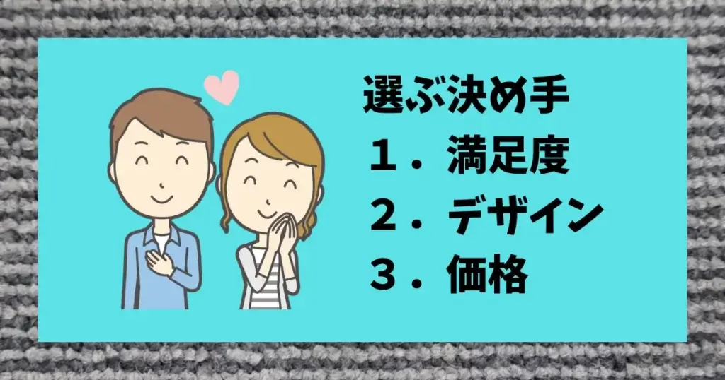 フロアマットを選ぶ決め手
